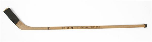 - 1963-64 Boom Boom Geoffrion Game Used Montreal Canadiens Team Signed Stick