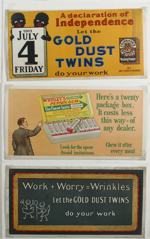 - Wrigley & Gold Dust 1913 Advertising Trolley Signs (3)