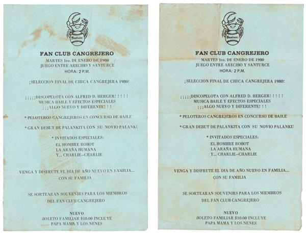 - 1980 Negro League Signed Fan Club Invitations (2)