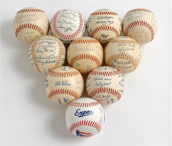 - 1960s Vintage Facsimile Signed Baseballs Featuring Mickey Mantle