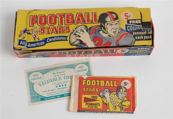 - 1961 Nu-Card Football Display Box & Pack