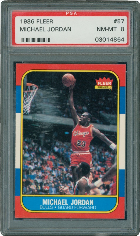 - 1986/87 Fleer Michael Jordan Rookie PSA 8 NM-MT