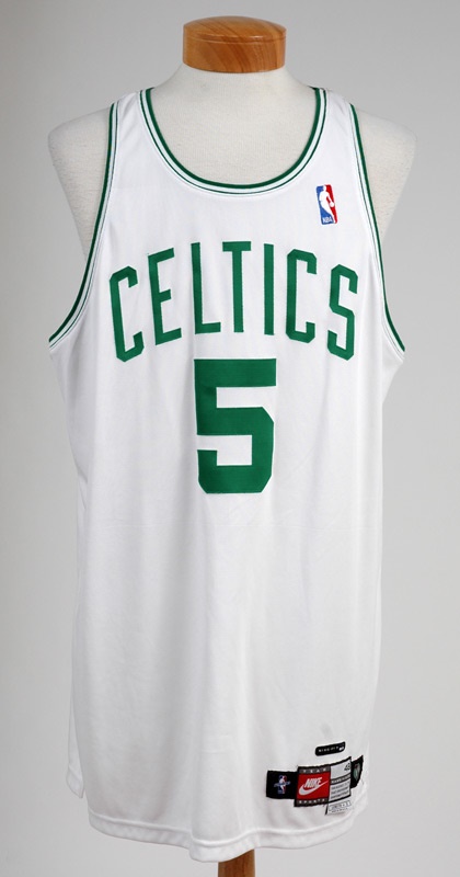 - Ron Mercer Autographed Game Used Celtics Jersey