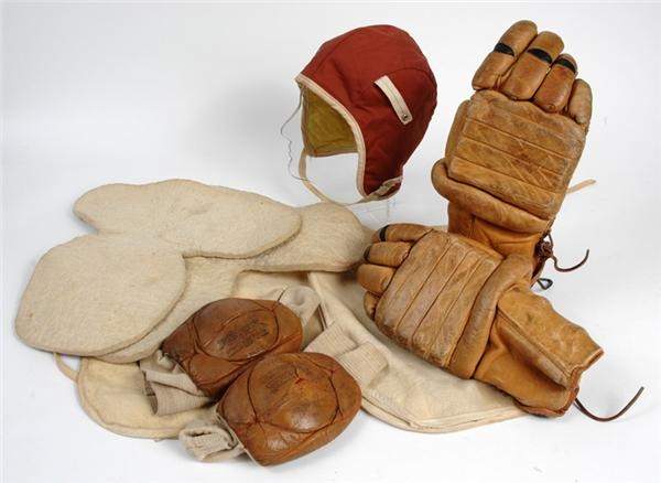 Collection of Vintage Hockey Equipment