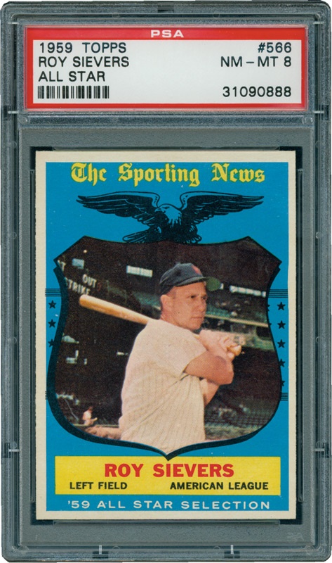 - 1959 Topps #566 Roy Sievers All Star PSA 8 NM-MT