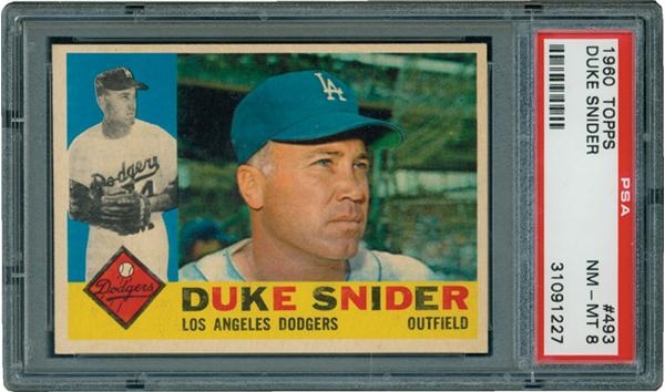 - 1960 Topps #493 Topps Duke Snider PSA 8 NM-MT