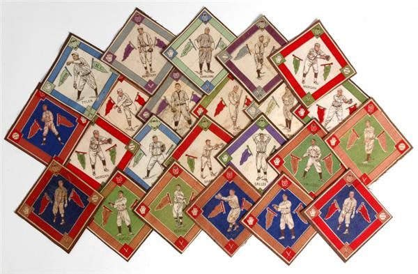 - 1914 B18 Baseball Blankets (24) With Coveleski, Peckinpaugh, Etc.