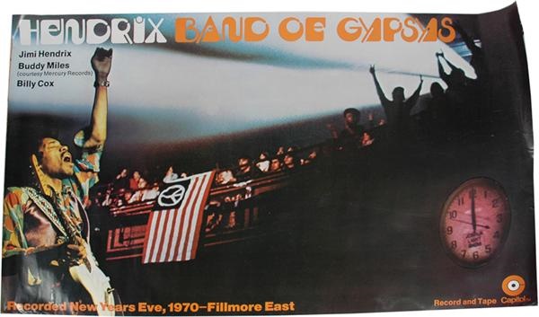 - 1970 Jimi Hendrix Band of Gypsies Promotional Poster