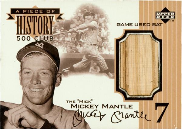 - Mickey Mantle Upper Deck Game Used Bat Card