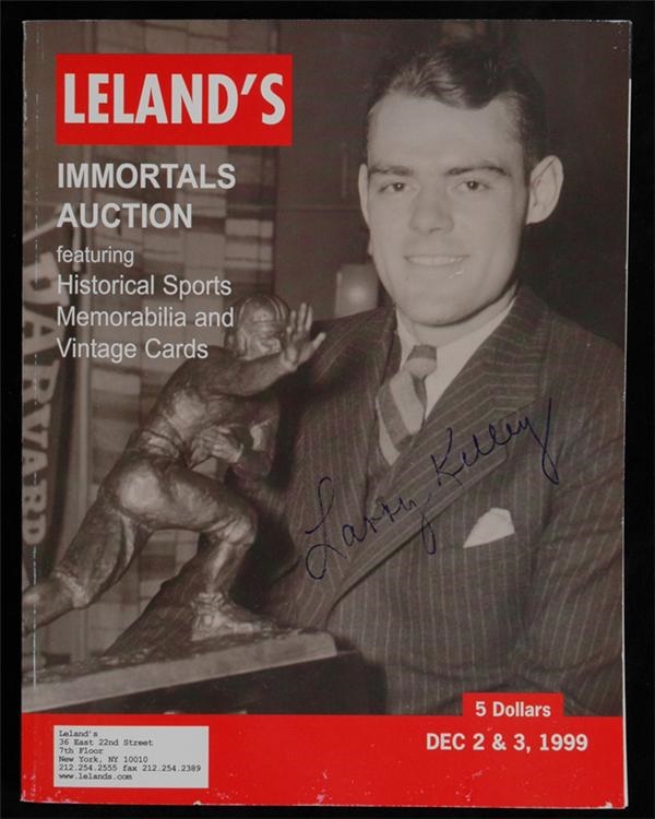 - Rare Larry Kelley Signed Heisman Trophy Auction Catalogue