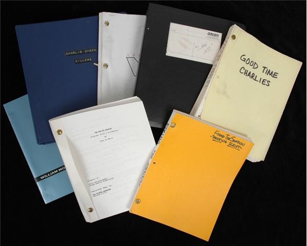 - Collection of Charlie Sheen Scripts (7) Including John Cassavetes from Charlie Sheen Collection