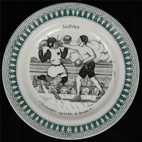- Vintage Latin Boxing Ceramic Plate