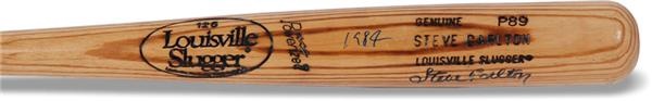 1984 Steve Carlton Autographed Game Bat