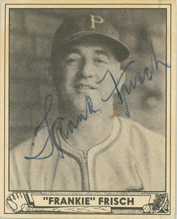 - 1940 Play Ball Frankie Frisch Signed Card