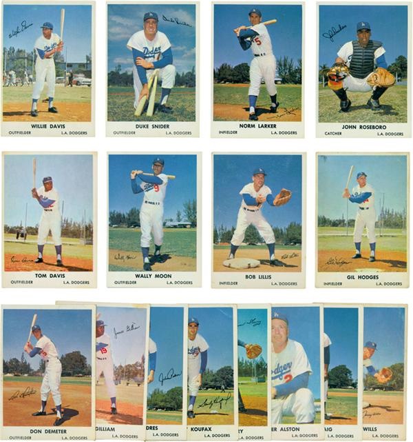 - 1961 Bell Brand L.A. Dodgers Near Complete Card Set