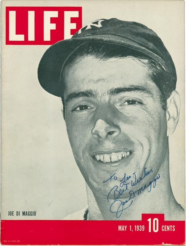 1939 Joe DiMaggio Signed Life Magazine