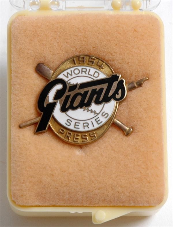 Memorabilia - 1954 N.Y. Giants World Series Press Pin