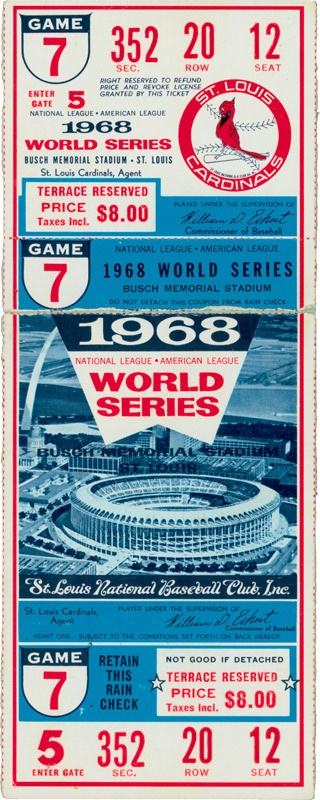 Memorabilia - Game 7: 1968 World Series Full Ticket