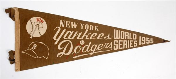 Memorabilia - 1955 N.Y. Yankees vs.Brooklyn Dodgers World Series Pennant