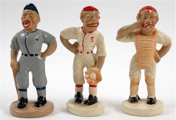 Memorabilia - Vintage Ceramic Baseball Statue Collection (3)