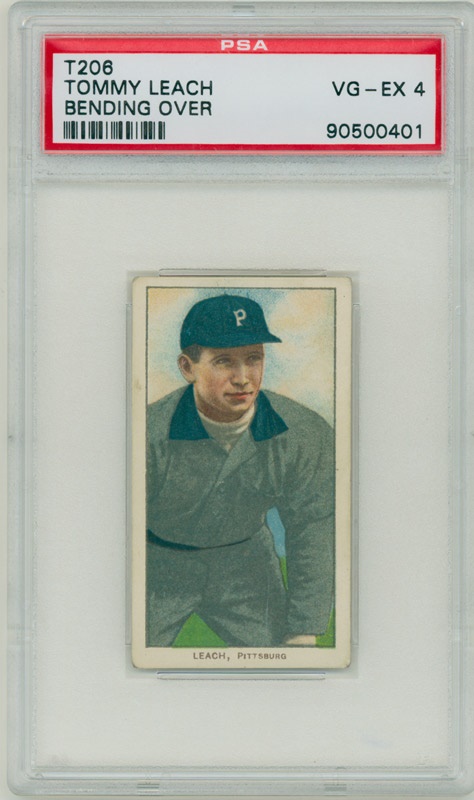 T206 Tommy Leach Bending Over PSA VG-EX 4