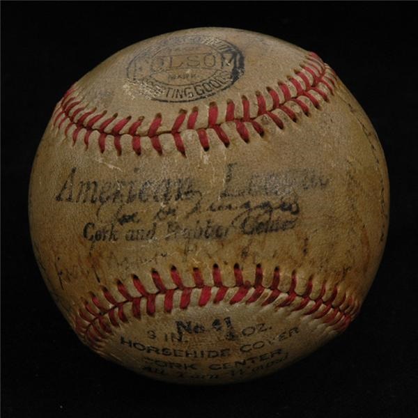 Autographs - 1940 N.Y. Yankees Team Signed Baseball