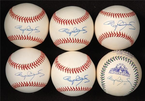 - Roger Clemens Group Of Six (6) Single Signed Baseballs