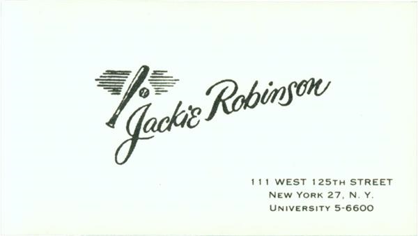 Memorabilia - Group Of 100 Jackie Robinson Business Cards