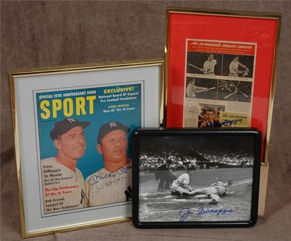 - NY Yankees Autographed Photo Collection w/ Mantle & DiMaggio