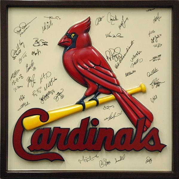 Signs Of The Times - Three Dimensional Cardinals Logo  Signed by the 2005 Team