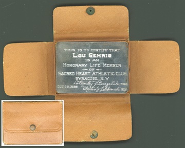 Lou Gehrig - 1928 Lou Gehrig Presentational Medal