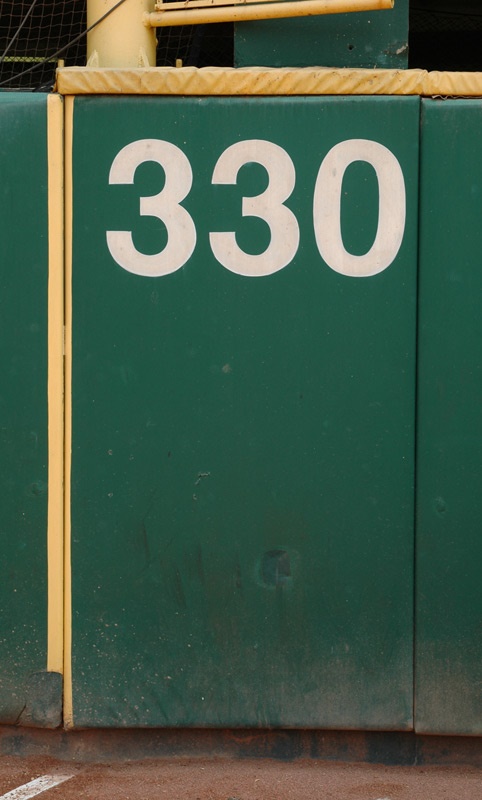 - Leftfield Foul Pole 330-Foot Sign
