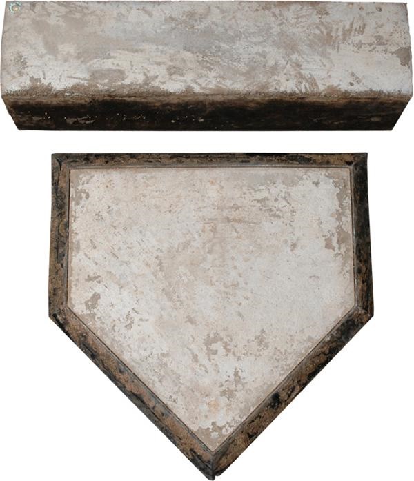 - Busch Stadium Visiting Bullpen Pitching Rubber and Home Plate from 2004 Season