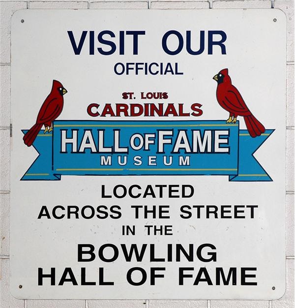 - Cardinals Hall of Fame Museum Sign from the Busch Stadium Loge Level
