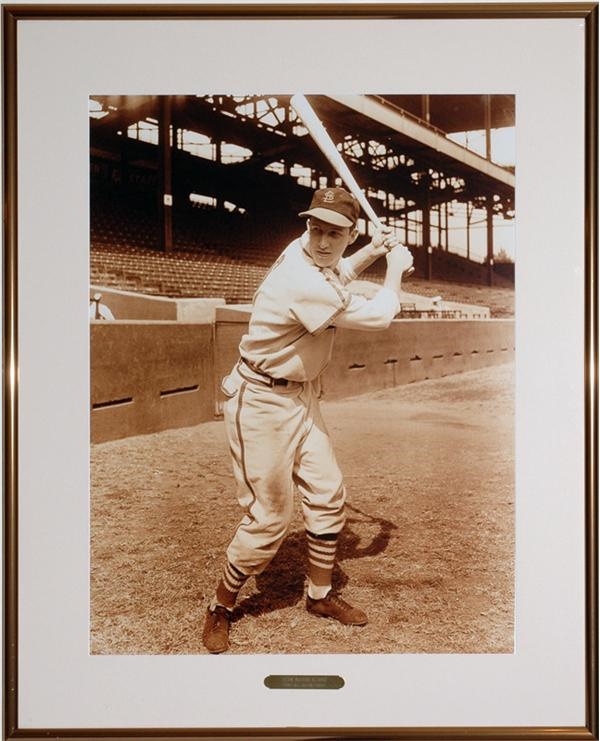 - Stan Musial Framed Photo from Outside  Entrance to Cardinals’ Club