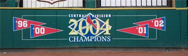 - 2004/05 Central Division Champions Center Field Wall Pad