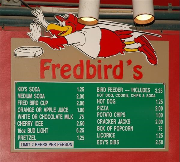 - Kid’s Corner Fredbird Menu