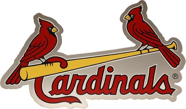 - Two Cardinals on a Bat Logo