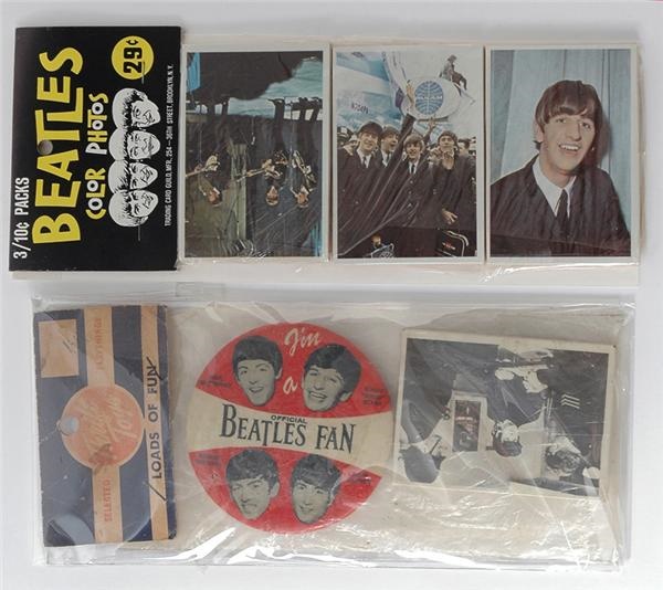 - Rare Beatles Rack 
Displays with Cello Packs