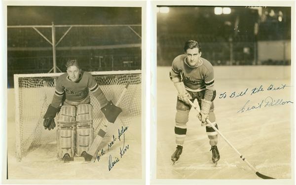 - Circa 1934-35 New York Rangers Signed 
Photos to Bill Cook (7)