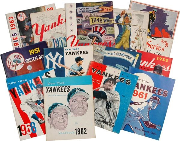 - Incredible 1930’s To Present New York Yankees Publication Run With Yearbooks, World Series & All-Star Programs (75+)
