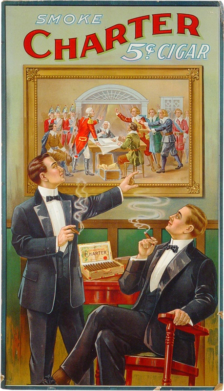 - Turn Of The Century Charter  Cigarettes 
Ad Sign