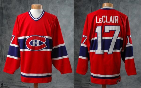 - Early 1990’s John LeClair Game Worn Canadiens Jersey