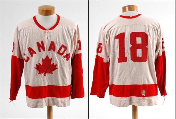 - 1967-68 Ray Cadieux Canadian Nationals 
Game Worn Jersey