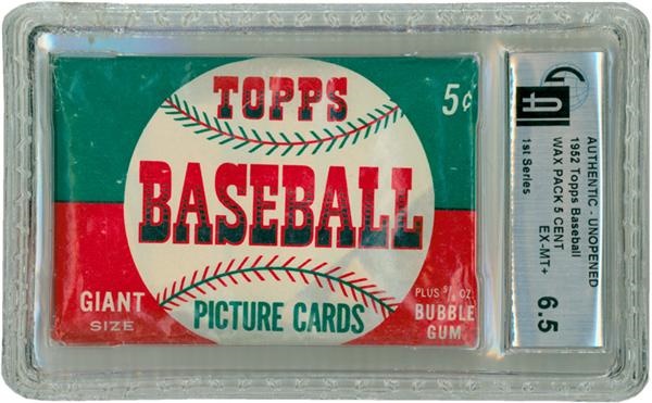 1952 Topps Baseball 1st Series Wax Pack GAI 6.5 EX-MT+