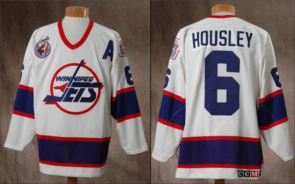 - 1992-93 Phil Housley Game Worn Jets Jersey