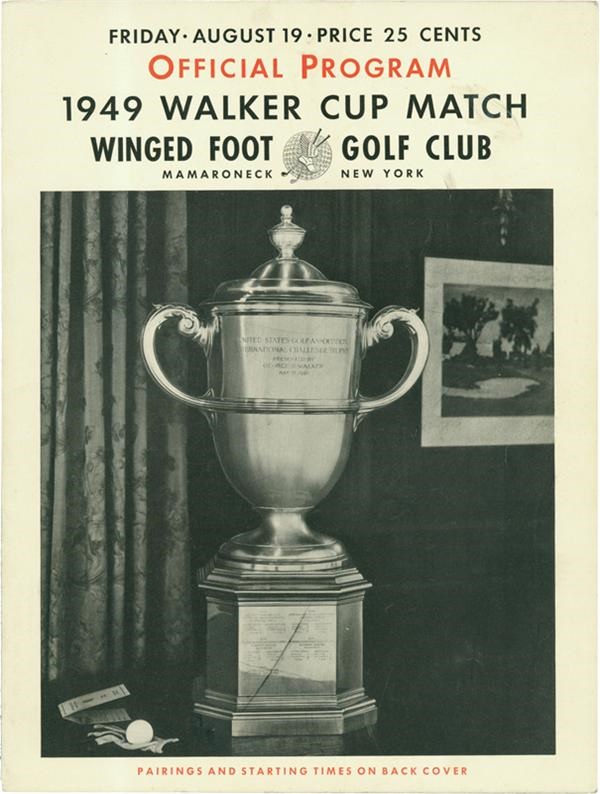 - Official Program Of 
The 1949 Walker Cup Match Signed By Entire Team