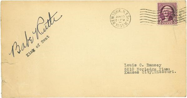 - Babe Ruth Signed Envelope