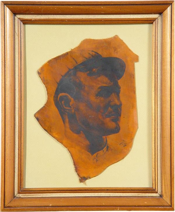 - Circa 1910 Christy Mathewson Leather From The 
Heine Groh Estate