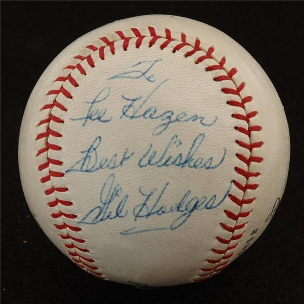 - Gil Hodges 
Single Signed Baseball